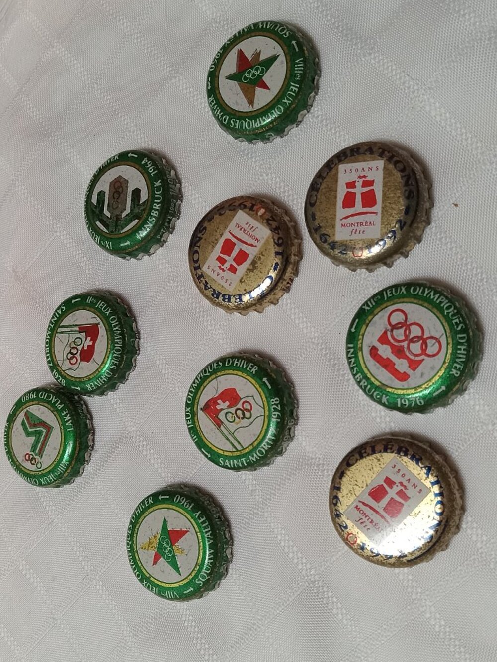 10 X Vintage and recent Beer Bottle Caps Bottle Caps Olympic Games
